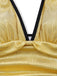 Maillot de bain une pièce licou fines bretelles métallisé brillant 1950s