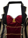 Robe de capitaine pirate Halloween en velours rouge vin des années 1970