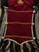 Robe de capitaine pirate Halloween en velours rouge vin des années 1970