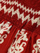 Combinaison col carré imprimé tribal bohème des années 1970