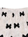 Ensemble de pyjama en velours blanc imprimé nœud des années 40