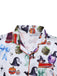 Ensemble de pyjama en satin imprimé sorcière Halloween des années 1970