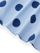 Robe Bleue Pois Sans Bretelles Plissée Années 1940