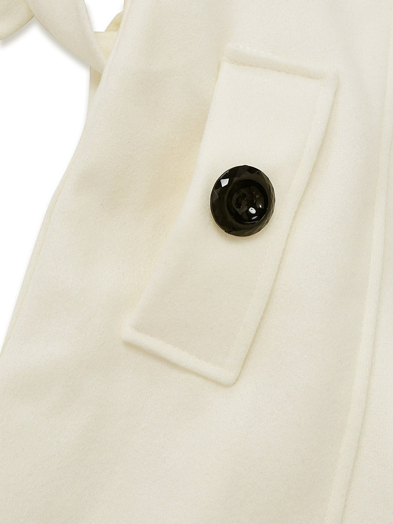 Manteau à boutons amovibles en fausse fourrure des années 1940