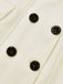 Manteau noir à boutons amovibles en fausse fourrure des années 1940