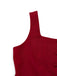 2PCS Gilet sans manches à col carré et jupe rouge années 1940
