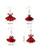 Boucles d'oreilles pendantes en acrylique en forme de robe de princesse