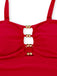 Froncé Découpé Tummy Control Maillot de Bain Une Pièce Années 1950 7