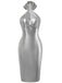 Robe crayon style disco col licou et trou de serrure des années 1960