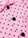 Combishort rose à pois et nœud des années 1950
