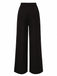 Pantalon droit noir à bordure contrastée des années 1950