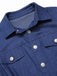 Combishort en jean bleu en coton années 1970