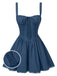 Robe corset unie à lacets des années 1950