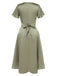 Robe en satin torsadé col V profond des années 1940