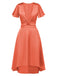 Robe en satin torsadé col V profond des années 1940