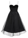 Robe noire en maille à bretelles spaghetti des années 1950