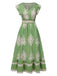 Robe bohémienne à col V motif tribal des années 1970