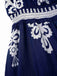 Robe bohémienne à col V motif tribal des années 1970