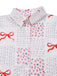 Combishort rose revers motif nœud et florale avec ceinture années 1950