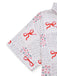 Combishort rose revers motif nœud et florale avec ceinture années 1950
