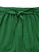 2PCS Haut dos nu motifs de plantes tropicales et pantalon texturé vertes années 1950