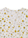 Robe blanche à petites fleurs en coton années 1940