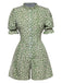 Combishort à manches bouffantes et col plissé marguerite des années 1940