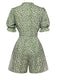 Combishort à manches bouffantes et col plissé marguerite des années 1940