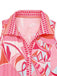 Combinaison bohème rose à revers et ceinture des années 1930