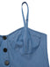 Robe bleue en denim à pois et maille années 1950