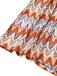 Combishort revers multicolore style bohème motifs d'arbres des années 1970