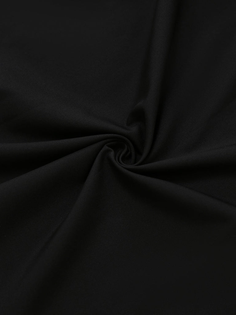 Robe noire smocks franges bohème des années 1970