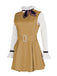 2PCS Ensemble de costume Megan kaki col volants des années 1960