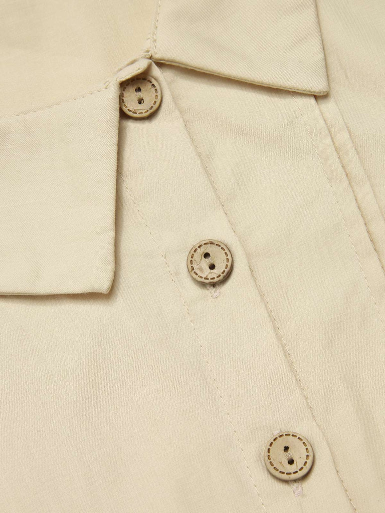 Ensemble chemisier coton et pantalon bretelles années 1930