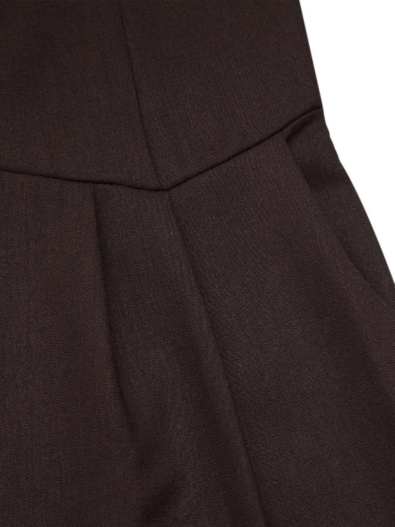 Pantalon à bretelles noire à bretelles boutonné années 1950
