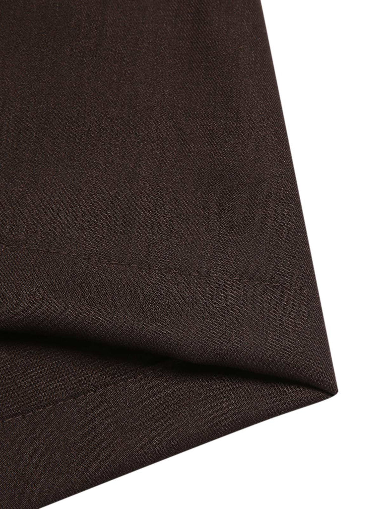 Pantalon à bretelles bleu foncé à bretelles boutonné années 1950