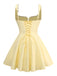 Robe patineuse dentelle à lacets et bretelles années 1960