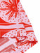 Combishort rose totem soleil boutonnée années 1950