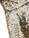 Robe dorée paillettes et épaules dénudées années 1950