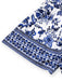 Combishort bleue fleur bleu-blanc-porcelaine ceinture années 1950