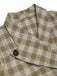 Robe à carreaux boutonnée à revers vert pois des années 1960