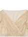Robe de cocktail champagne en tulle satiné années 1950