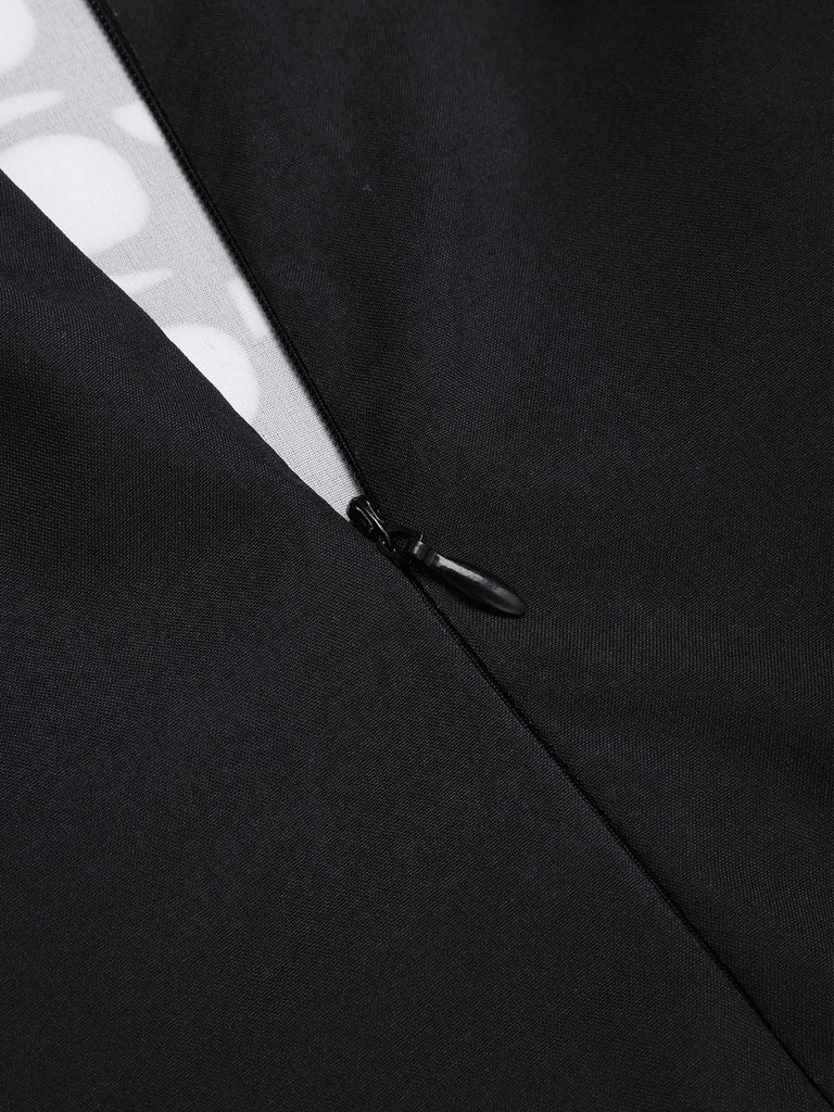 Robe queue de poisson noire et squelette années 1930