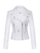 Veste en cuir suédé à revers uni années 1980