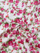 Robe blanche à petites fleurs nuisette fenduedes années 1940