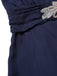 Robe bleue en dentelle patchwork et strass années 1920