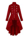 Manteau à col montant et ourlet asymétrique années 1950