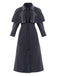 Manteau gris Mercredi à carreaux Halloween années 1950