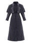 Manteau gris Mercredi à carreaux Halloween années 1950