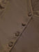 2PCS Gilet col V et jupe sirène en satin marron uni des années 1930